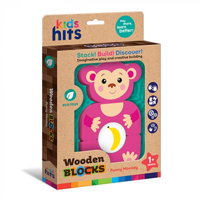 Развивающие игрушки - Деревянная игрушка Kids Hits Забавная обезьянка (KH20/002)#2