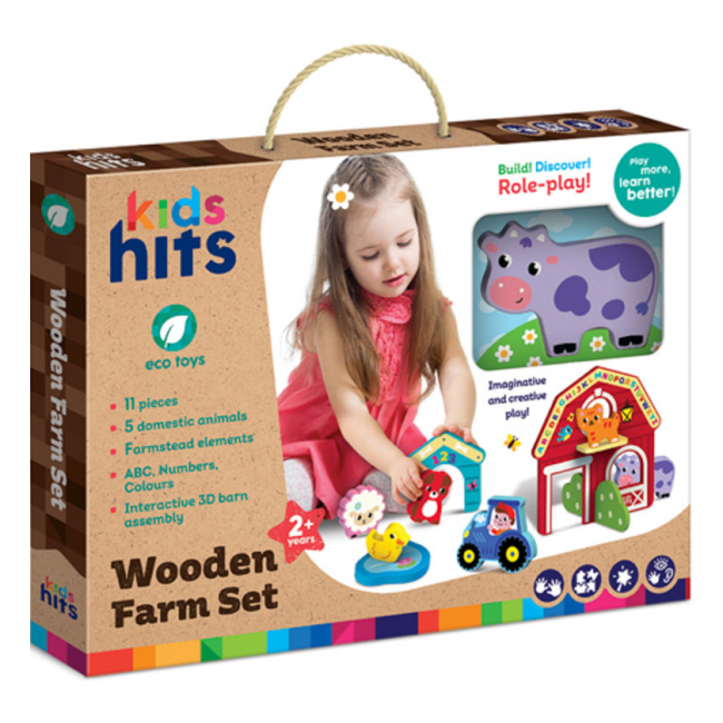 Розвивальні іграшки - Ігровий набір Kids Hits Дерев'яна ферма (KH20/008)#2
