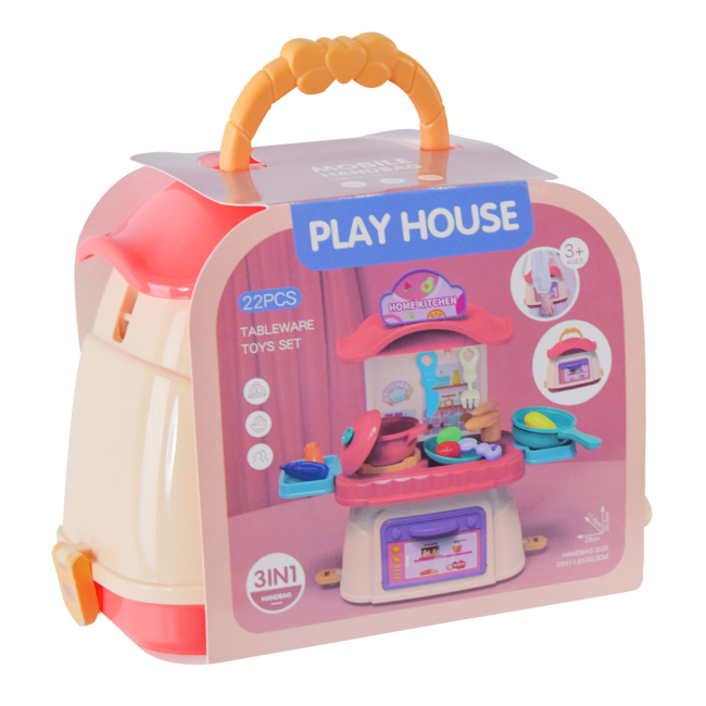 Детские кухни и бытовая техника - Игровой набор Shantou Jinxing Home kitchen 3 в 1 розовый (L666-74A/77A/1)#2