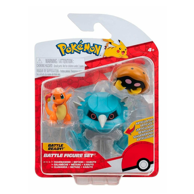 Фігурки персонажів - Набір фігурок Pokemon W17 Кабуто, Чармандер, Метанг (PKW3052)#2
