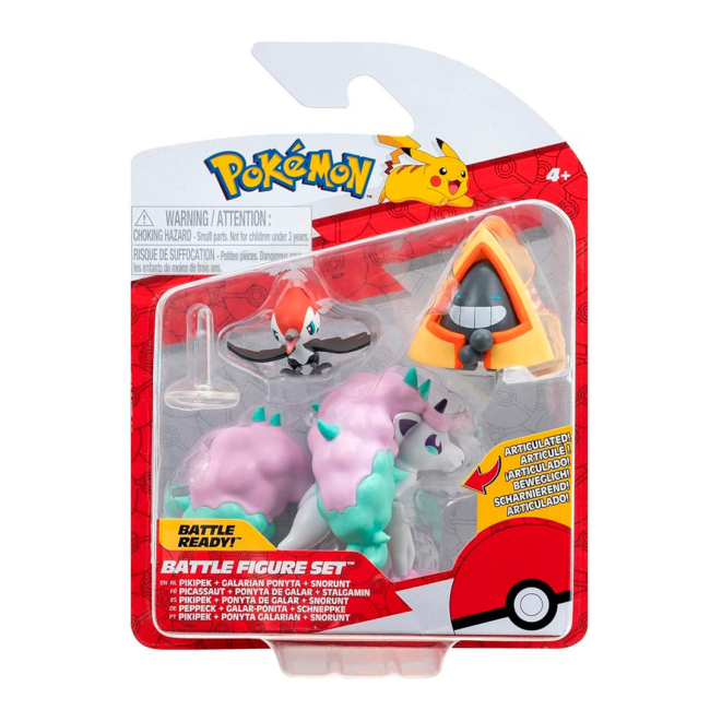 Фигурки персонажей - Набор фигурок Pokemon W17 Снорат, Пикипек, Понита (PKW3053)#2