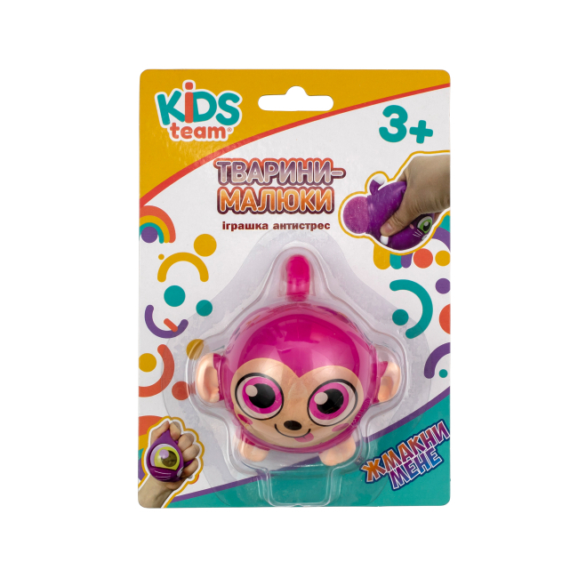 Антистрес іграшки - Іграшка антистрес Kids Team Малюк мавпеня рожеве (CKS-10500/4)#2