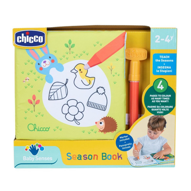 Развивающие игрушки - Мягкая книга Chicco Времена года (10631.00)#6