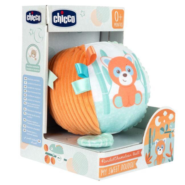 Развивающие игрушки - Мягкий мячик Chicco Хамелеон и красная панда (11468.00)#4