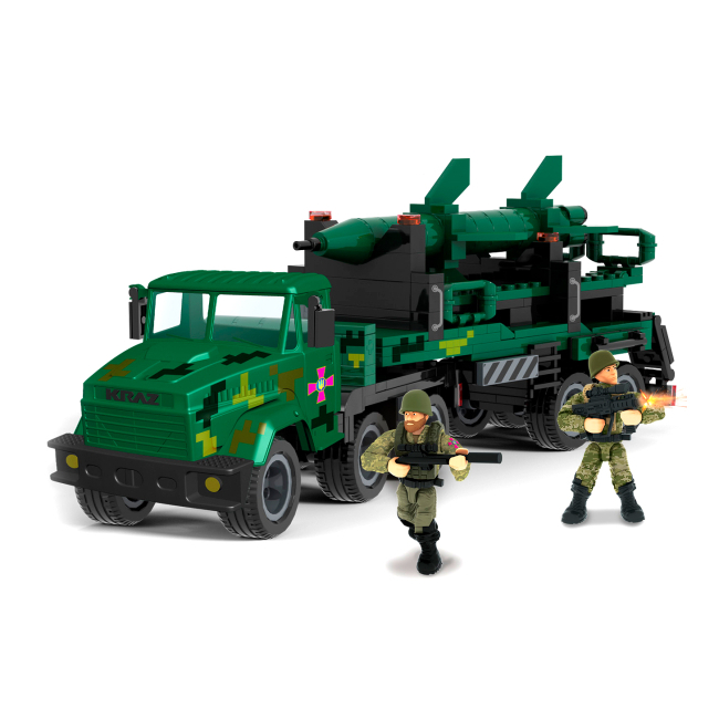 Конструкторы с уникальными деталями - Конструктор IBLOCK Армия КрАЗ ЗРК 330 деталей (PL-921-456)#2