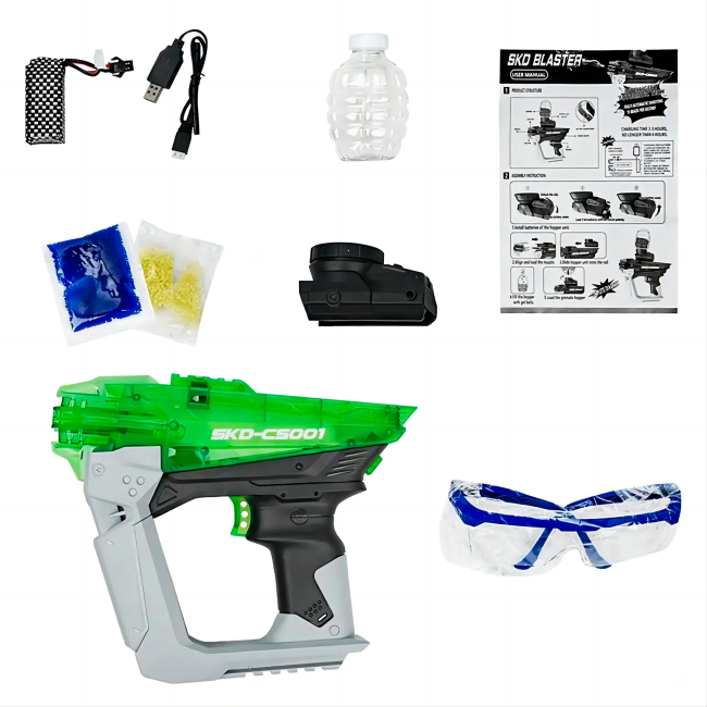 Стрелковое оружие - Игрушечный бластер Shantou Jinxing LED зеленый (CS001S(GREEN)#2