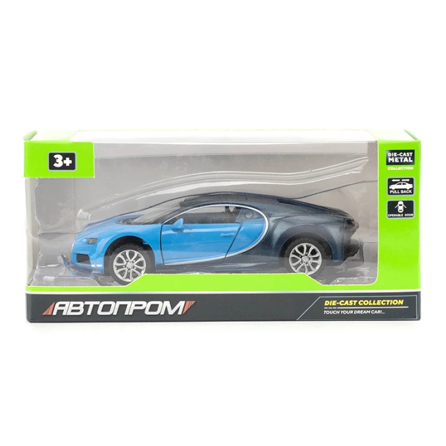 Автомоделі - Автомодель Автопром Bugatti Chiron синій (AP74127/3)#4