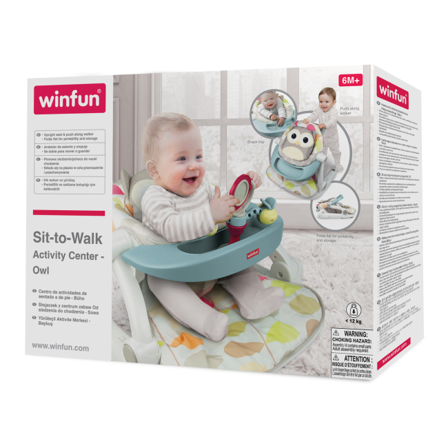 Ходунки - Стільчик-ходунки WinFun Sit to walk Activity center Owl (805001-NI)#4