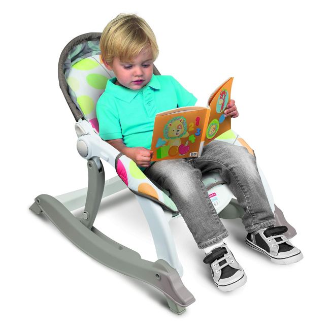 Крісла-качалки - Шезлонг-гойдалка WinFun Grow with me 2 в 1 сіра (802000-NI)#5