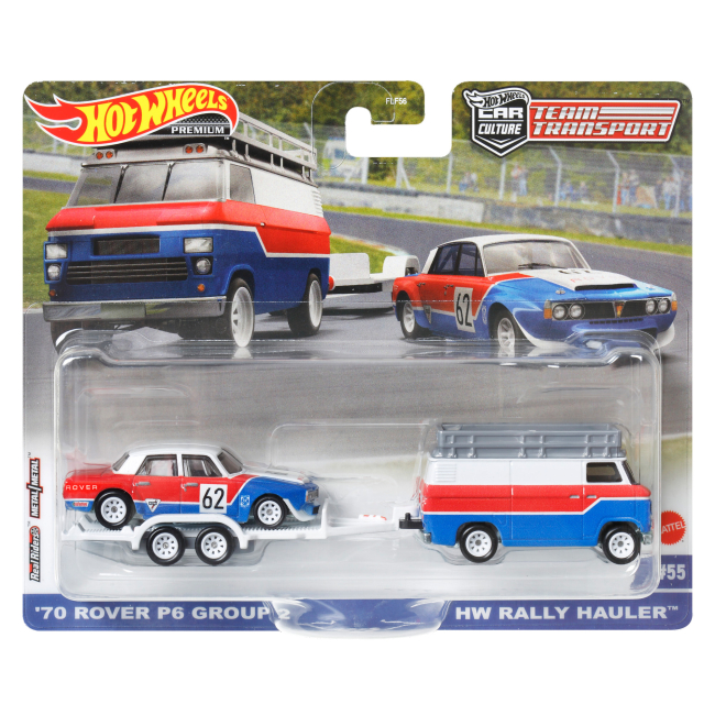Транспорт і спецтехніка - ​Ігровий набір Hot Wheels Car culture 70 Rover P6 Group 2 та транспортер HW Rally Hauler (FLF56/HKF45)#6