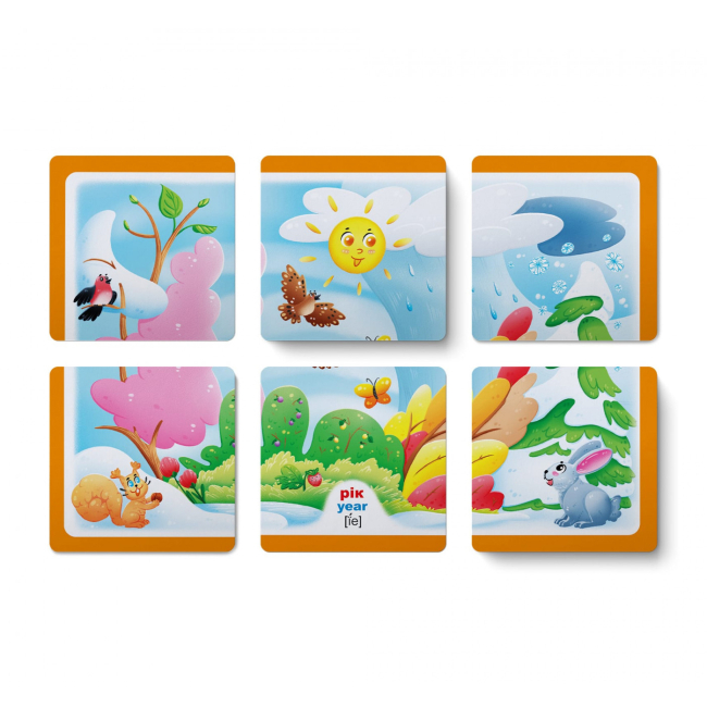 Обучающие игрушки - Умные карты Crystal Book Времена года, дни недели, время суток (9786175474297)#4