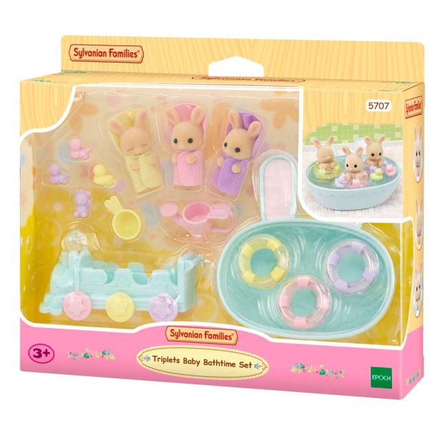 Фигурки животных - Игровой набор Sylvanian Families Купание тройни молочных крольчат (5707)#2