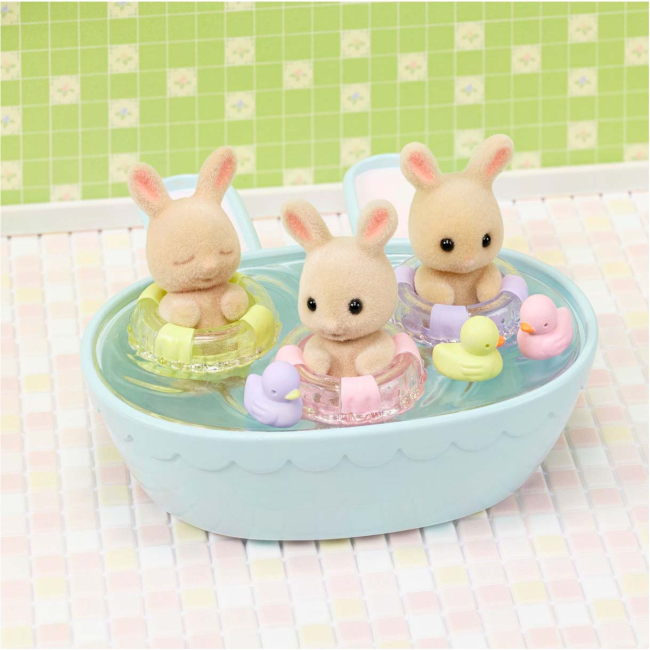 Фигурки животных - Игровой набор Sylvanian Families Купание тройни молочных крольчат (5707)#3