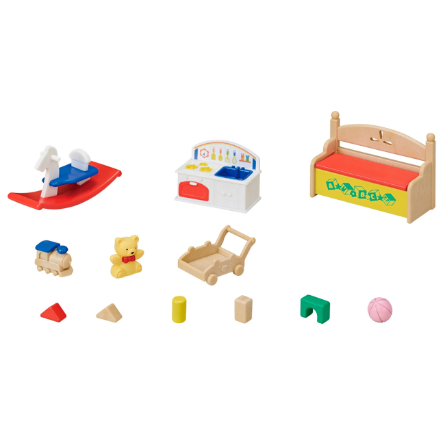 Фигурки животных - Игровой набор Sylvanian Families Детская игровая комната с пандой и кроликом (5709)#3