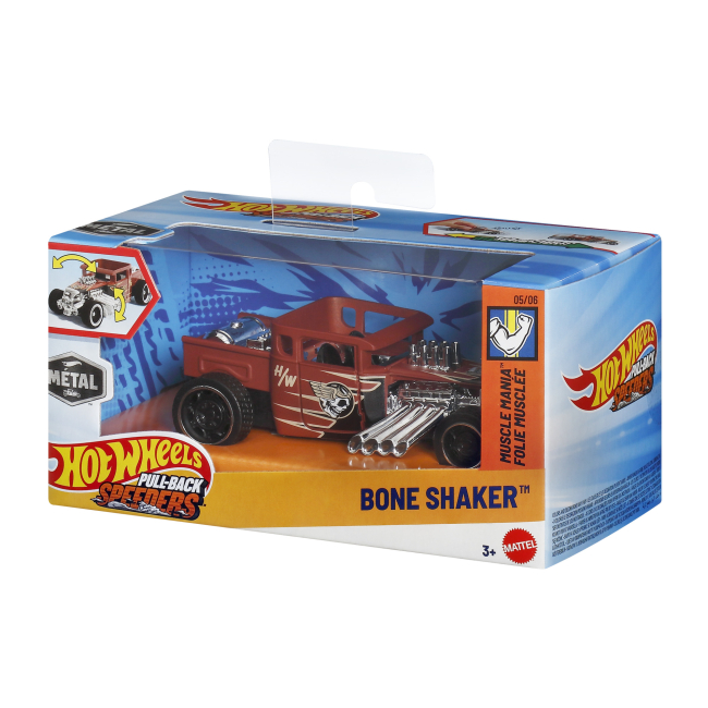 Автомодели - Автомодель Hot Wheels Pull-back speeders Bone Shaker (HPR70/1)#5
