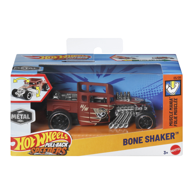 Автомодели - Автомодель Hot Wheels Pull-back speeders Bone Shaker (HPR70/1)#6