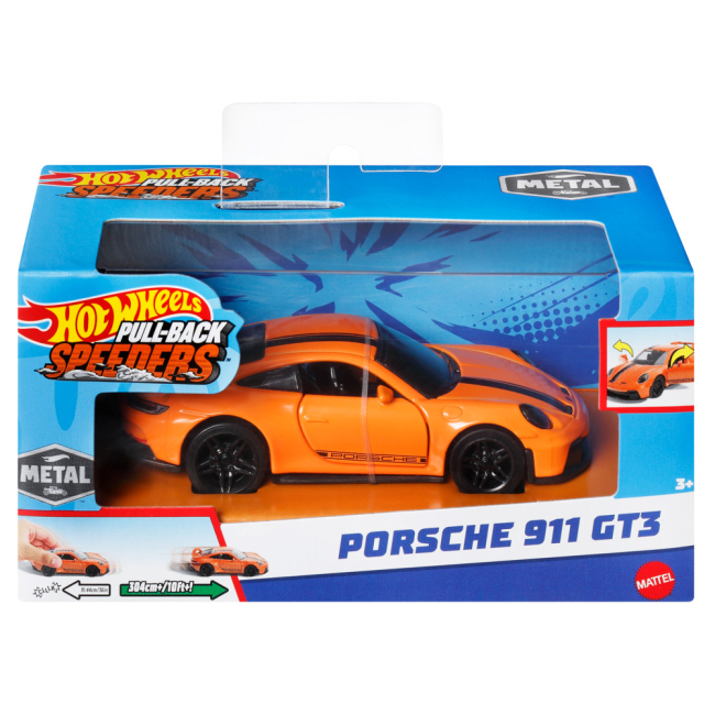 Автомодели - Автомодель Hot Wheels Pull-back speeders Porsche 911 GT3 (HPR70/4)#4