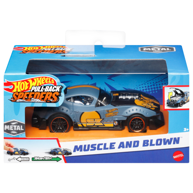 Автомоделі - Автомодель Hot Wheels Pull-back speeders Muscle and Blown (HPR70/5)#4
