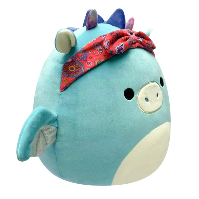 Мягкие животные - Мягкая игрушка Squishmallows Дракон в бандане 19 см (SQCR04125)#2