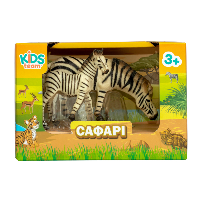 Фігурки тварин - Набір фігурок Kids Team Сафарі Зебра з дитинчам (Q9899-A23/2)#2