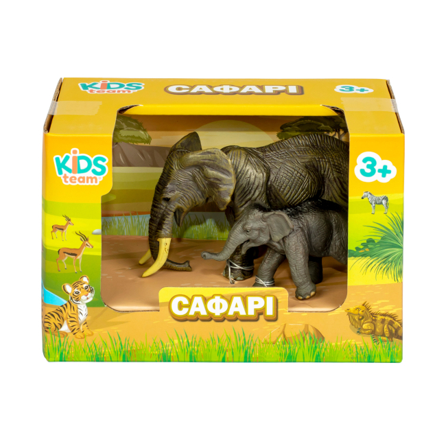 Фигурки животных - Набор фигурок Kids Team Сафари Слон и слоненок (Q9899-A24/1)#2