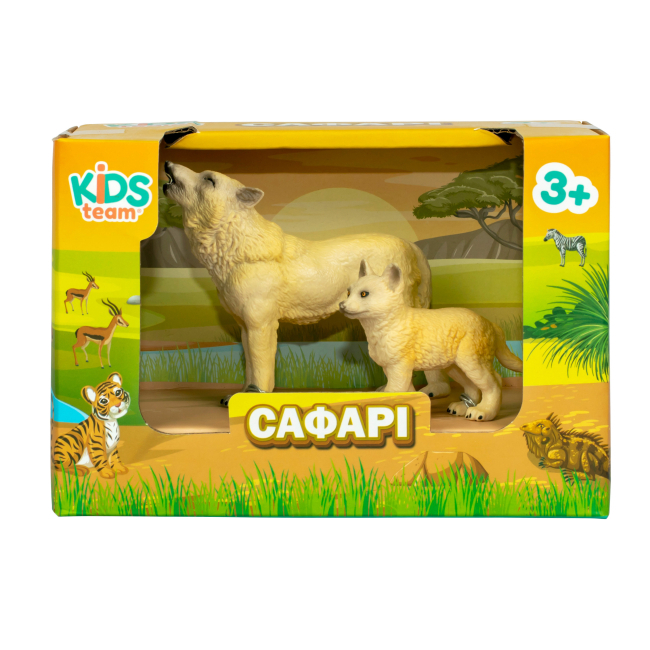 Фігурки тварин - Набір фігурок Kids Team Сафарі Вовк та вовченя в асортименті (Q9899-A34/2)#3