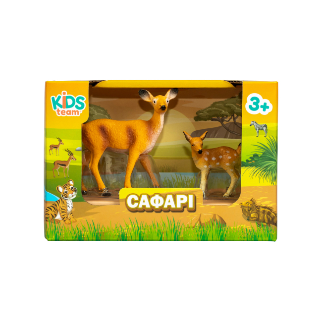 Фигурки животных - Набор фигурок Kids Team Сафари Олениха с оленёнком (Q9899-A38/2)#2
