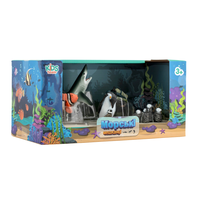 Фигурки животных - Набор фигурок Kids Team Морские обитатели Акула пингвины рыба-клоун (Q9899-P24/1)#2