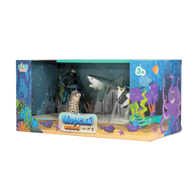 Фігурки тварин - Набір фігурок Kids Team Морські мешканці Китова акула тюлень риба-метелик (Q9899-P24/3)#2
