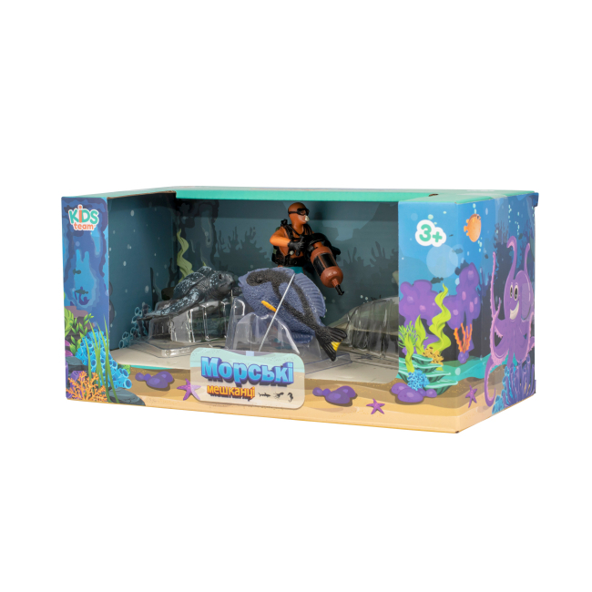 Фігурки тварин - Набір фігурок Kids Team Морські мешканці Риба хірург морська черепаха дельфін (Q9899-P25/1)#2