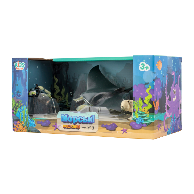 Фігурки тварин - Набір фігурок Kids Team Морські мешканці Біла ведмедиця з ведмедиком та скат (Q9899-P26/1)#2