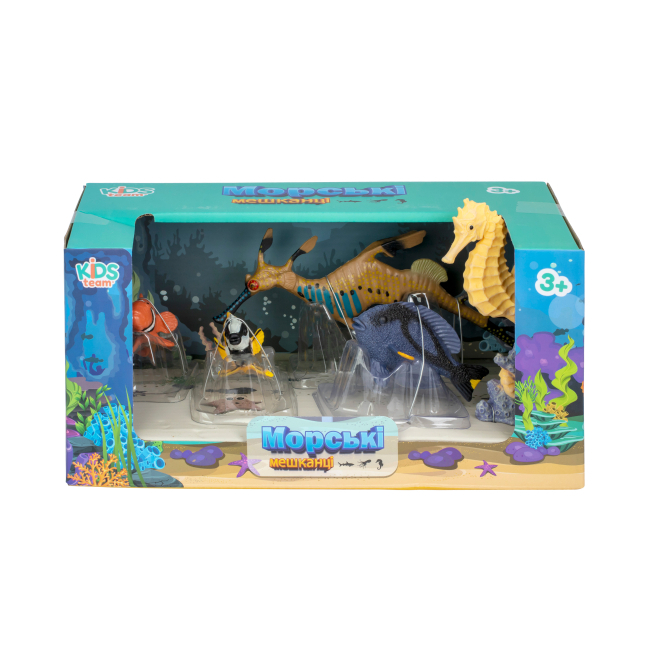 Фигурки животных - Набор фигурок Kids Team Морские обитатели Морские коньки рыба-лисица рыба-клоун рыба-хирург (Q9899-P26/2)#2