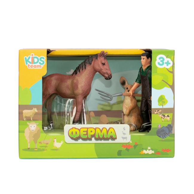 Фигурки животных - Набор фигурок Kids Team Ферма Жеребенок и кролик (Q9899-T1/1)#2