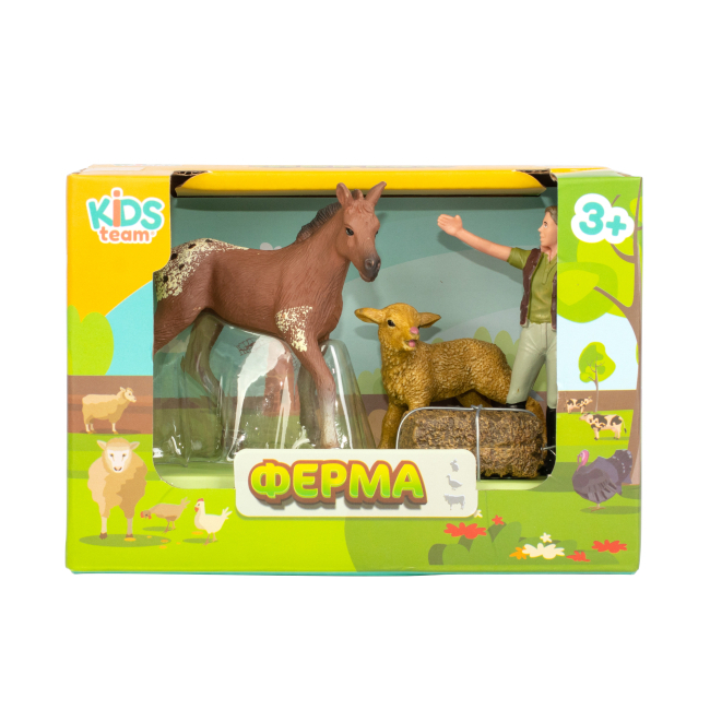 Фігурки тварин - Набір фігурок Kids Team Ферма Лоша та ягня (Q9899-T1/3)#2