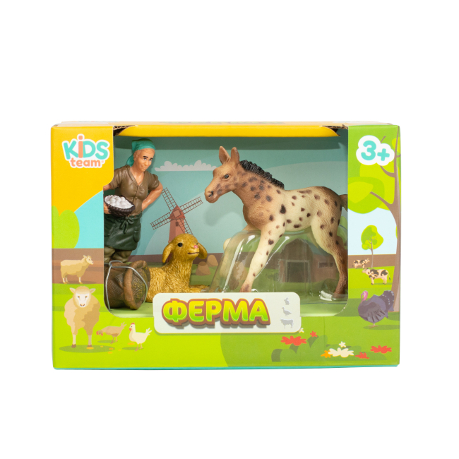 Фігурки тварин - Набір фігурок Kids Team Ферма П'ятнисте лоша та ягня (Q9899-T1/4)#2