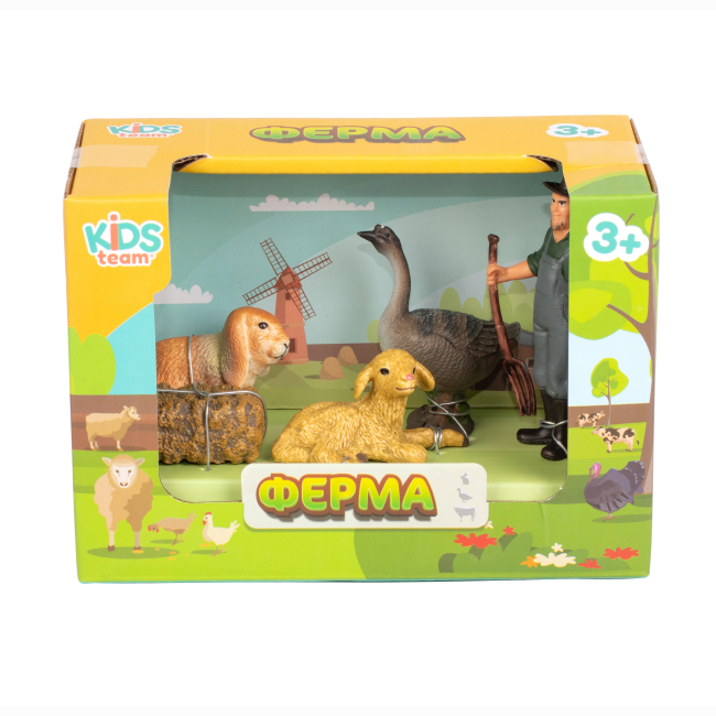 Фігурки тварин - Набір фігурок  Kids Team Ферма Гуска кролик ягня (Q9899-T7/1)#2