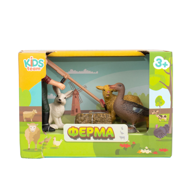 Фігурки тварин - Набір фігурок  Kids Team Ферма Качка ягня кролик (Q9899-T7/5)#2