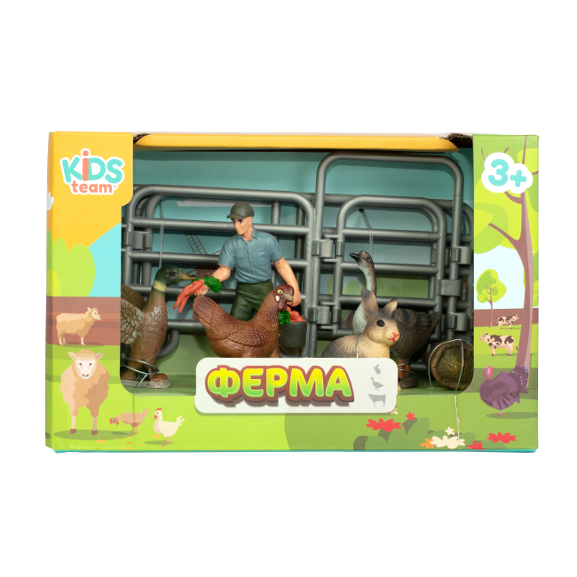 Фигурки животных - Набор фигурок Kids Team Ферма Утка гусыня курица кролик  (Q9899-X14/2)#2
