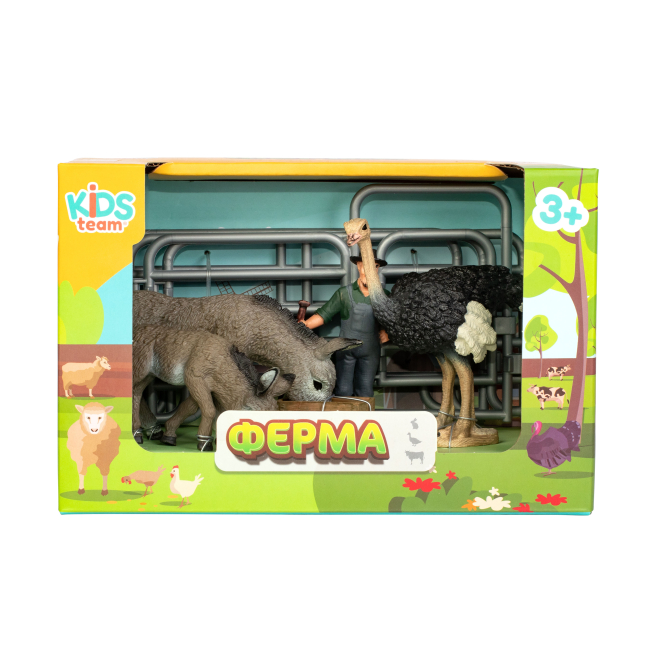 Фігурки тварин - Набір фігурок Kids Team Ферма Страус та ослики (Q9899-X20/1)#2