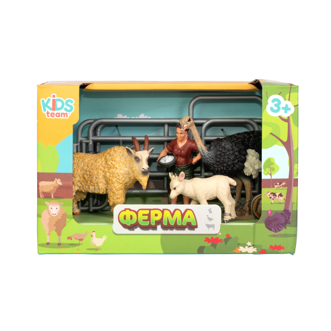 Фигурки животных - Набор фигурок Kids Team Ферма Страус и козлята (Q9899-X20/3)#2