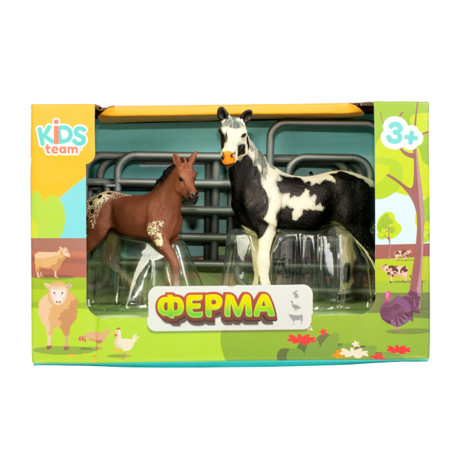 Фігурки тварин - Набір фігурок Kids Team Ферма Кінь Кнабструппер та лоша коричневий (Q9899-X5/2)#2