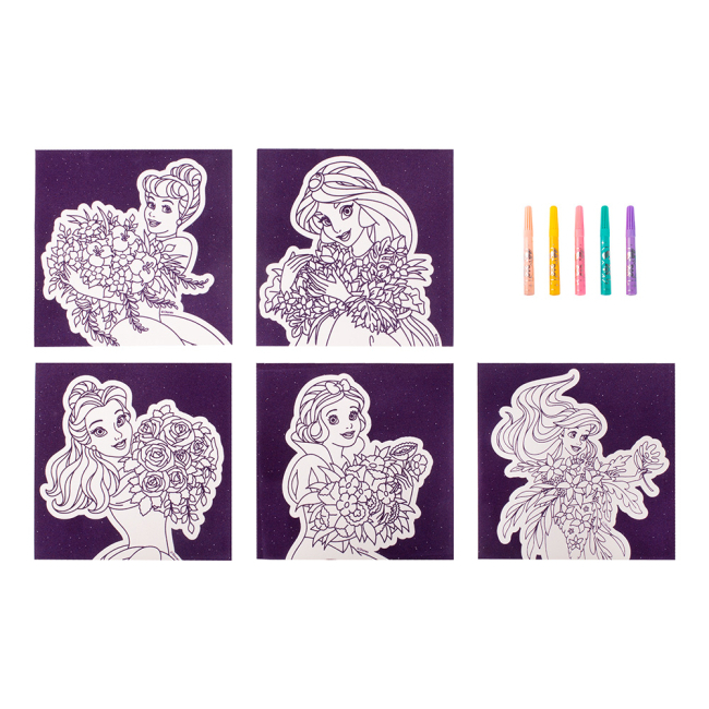 Товари для малювання - Набір розмальовок із фетру Disney 100 з фломастерами (100DP23349)#2