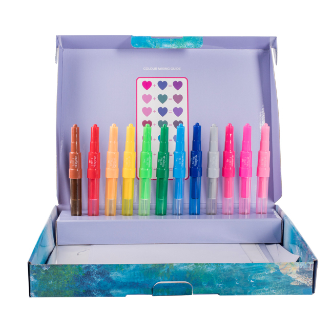 Товари для малювання - Набір спрей-ручок Disney The little mermaid Делюкс з трафаретами (TLM23368)#2