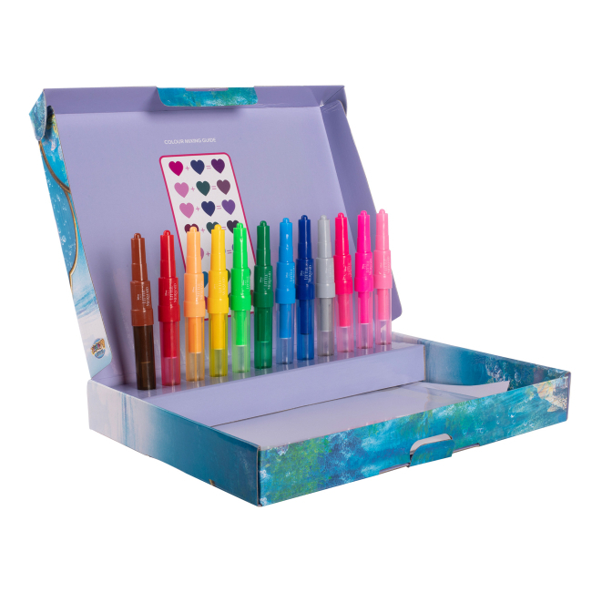 Товари для малювання - Набір спрей-ручок Disney The little mermaid Делюкс з трафаретами (TLM23368)#3