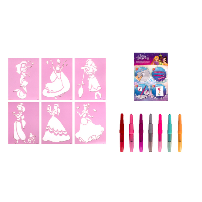 Товари для малювання - Набір спрей-ручок Disney Princess з трафаретами (DP22364)#2