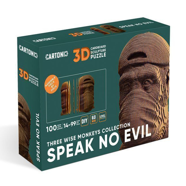 3D-пазли - 3D пазл Cartonic Three wise monkeys speak no evil (CARTSPEAK) (4820191133822)#3
