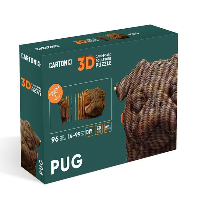 3D-пазли - 3D пазл Cartonic Pug (CARTPUG) (4820191133907)#3
