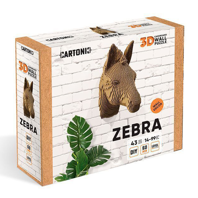 3D-пазли - 3D пазл Cartonic Zebra (CWZEB) (4820191133747)#4