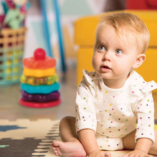 Развивающие игрушки - Развивающая игрушка Battat Цветная пирамидка (BT4579Z)#4