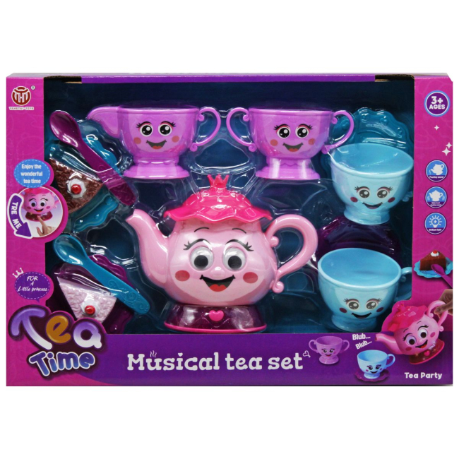 Дитячі кухні та побутова техніка - Ігровий набір Shantou Jinxing Музичний чайний сервіз (3322A)#2